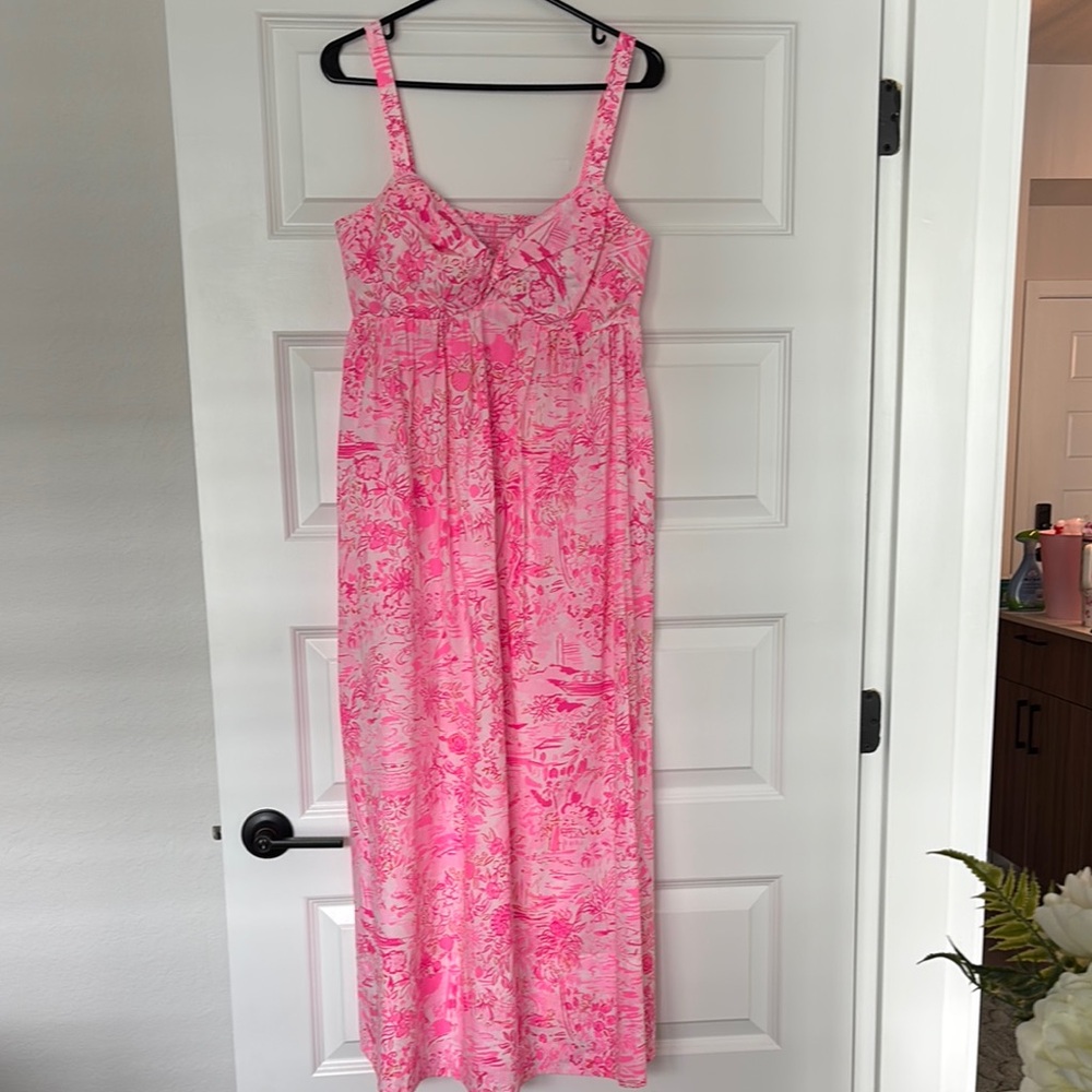 Lilly Pulitzer - Pink Floral Maxi Dress